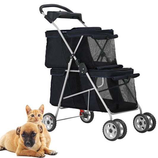 Lightweight Foldable Pet Stroller for Small & Medium Pets