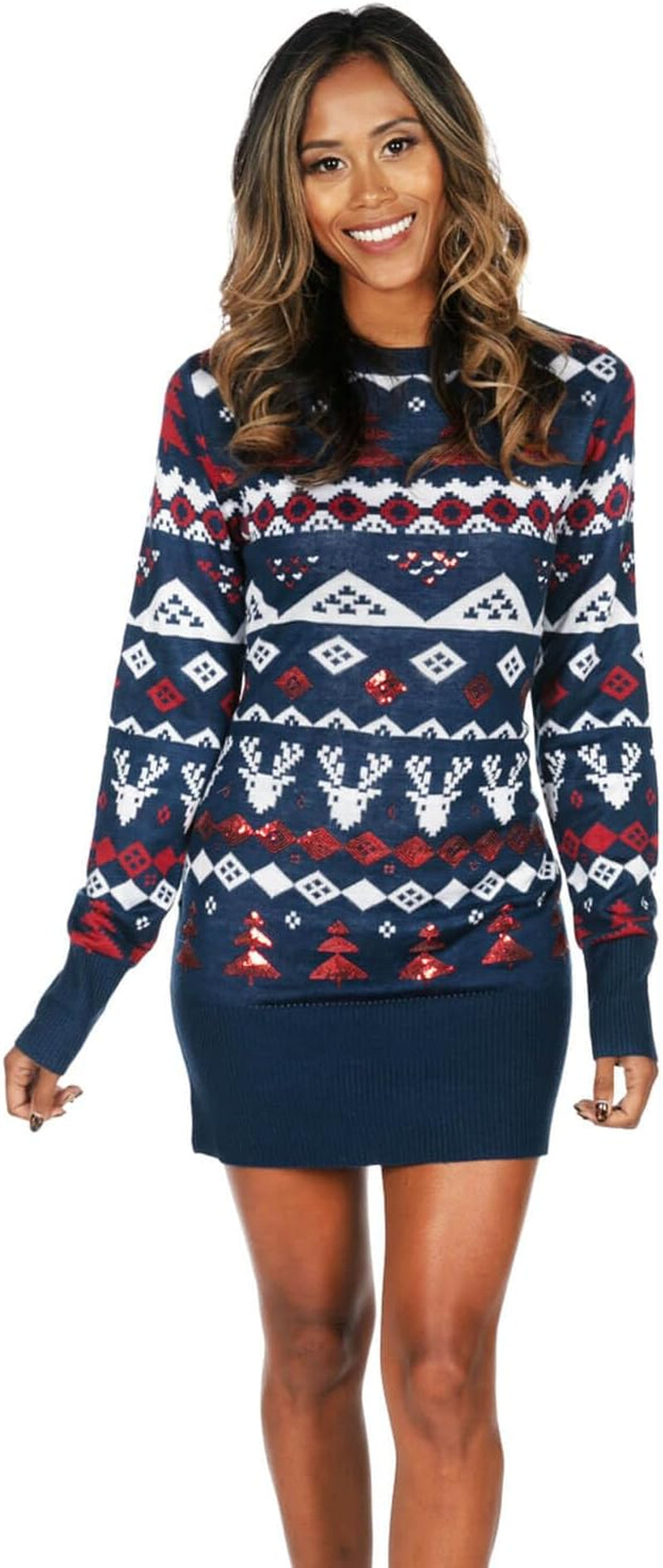 Tipsy Elves Women's Holiday Sweater Dress