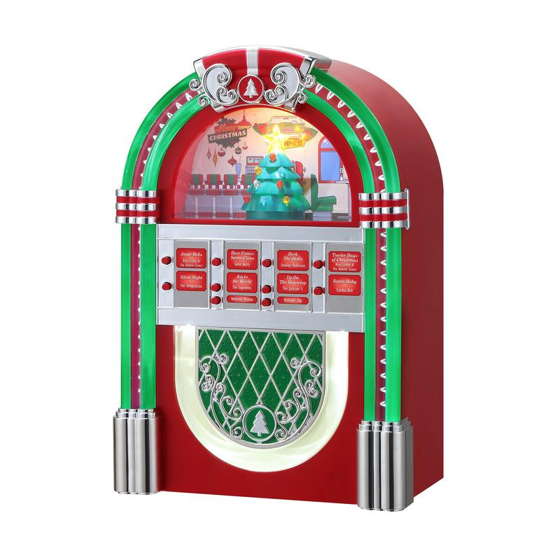 10 In. Retro Rock-O-Rama Jukebox - Red
