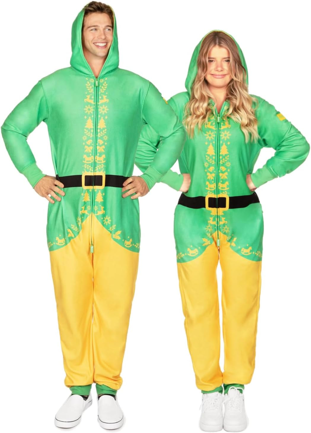 Christmas Onesies for Adults - Comfy Unisex Matching Holiday Jumpsuits with Convenient Pockets