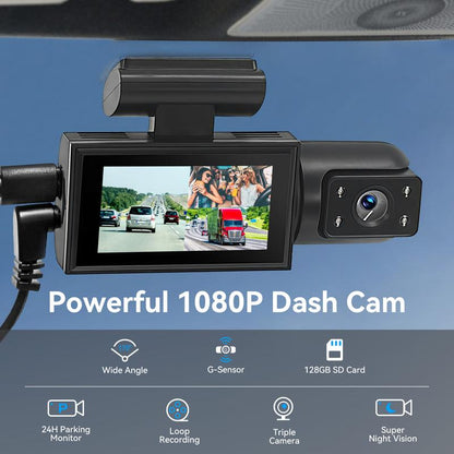 1080P Dual Dash Cam (Front & Rear) Video Recorder with Night Vision