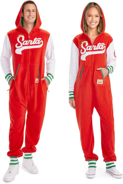 Tipsy Elves Christmas Onesies for Adults and they have POCKETS