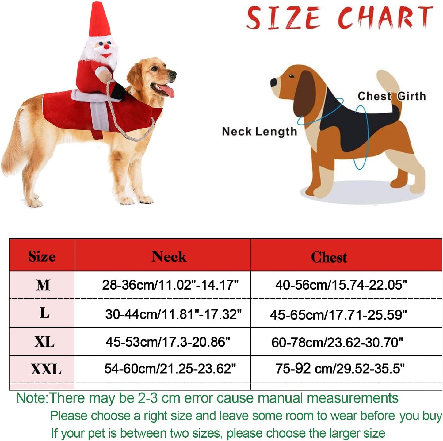 Christmas Pet Santa Claus Costume