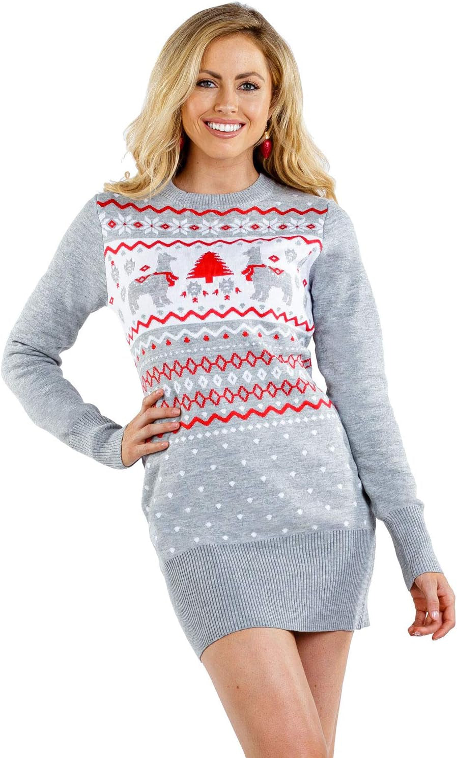 Tipsy Elves Women's Holiday Sweater Dress