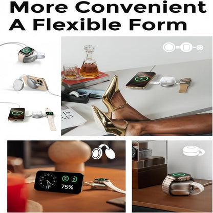 **LISEN 25W 3-in-1 Qi2 Magsafe Charger for iPhone, Apple Watch & AirPods**