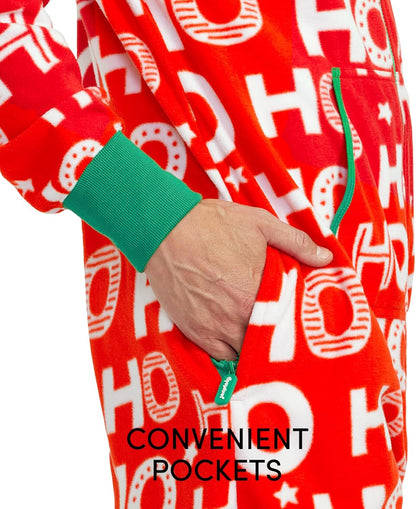 Tipsy Elves Christmas Onesies for Adults and they have POCKETS