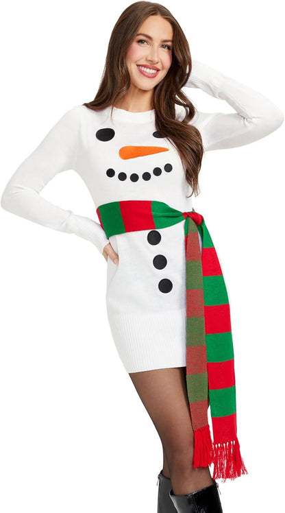 Tipsy Elves Women's Holiday Sweater Dress