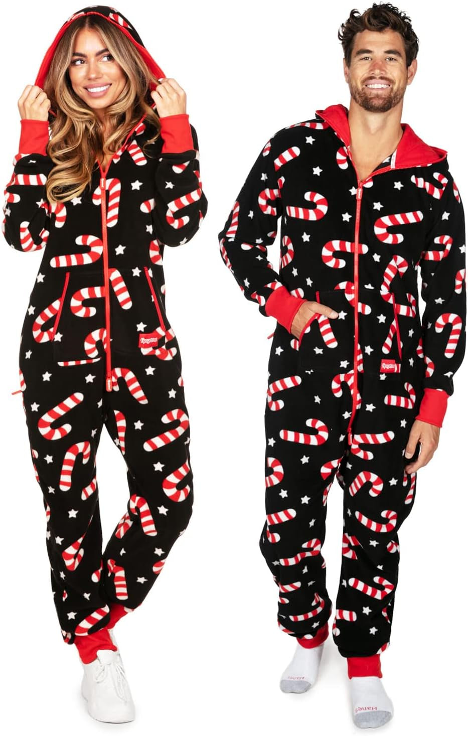 Tipsy Elves Christmas Onesies for Adults and they have POCKETS