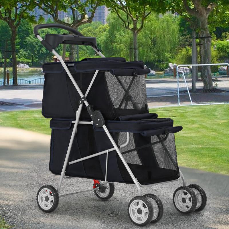Lightweight Foldable Pet Stroller for Small & Medium Pets