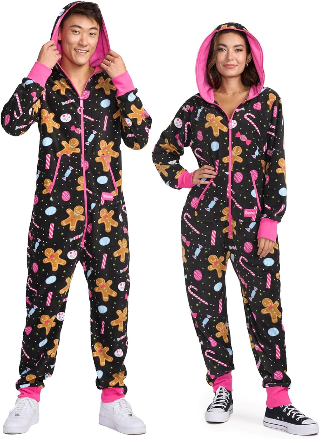 Tipsy Elves Christmas Onesies for Adults and they have POCKETS
