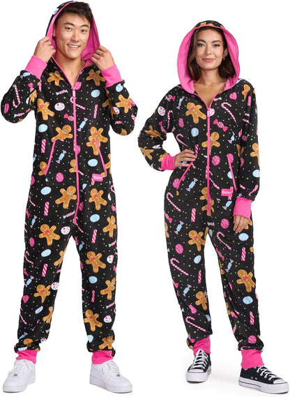 Tipsy Elves Christmas Onesies for Adults and they have POCKETS