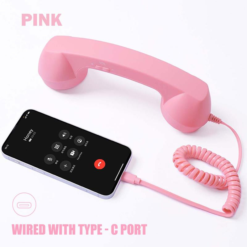 Retro Bluetooth Phone Handset (Wired & USB-C)