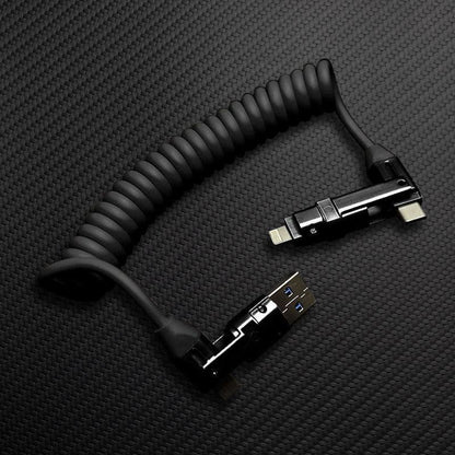 "Full-Equipped Chubby" 6-In-1 240W Fast Charging Spring Cable