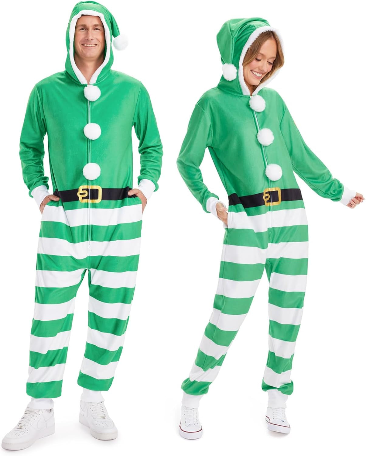 Tipsy Elves Christmas Onesies for Adults and they have POCKETS