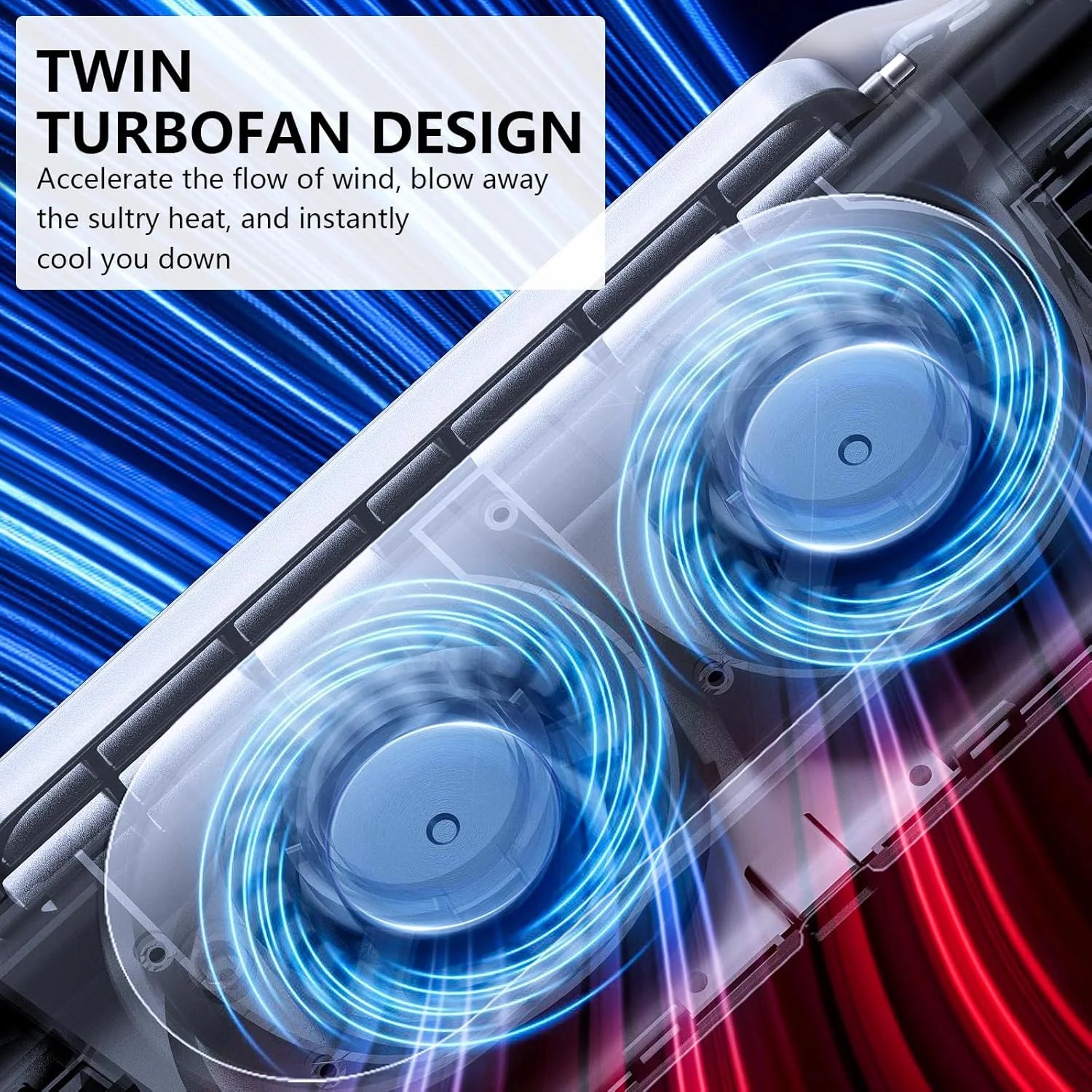 Car Seat Cooling Fan with 3 Speed Rotating Function for Enhanced Comfort in Vehicles, Ideal for Cars, RVs, SUVs, Trucks (Black)