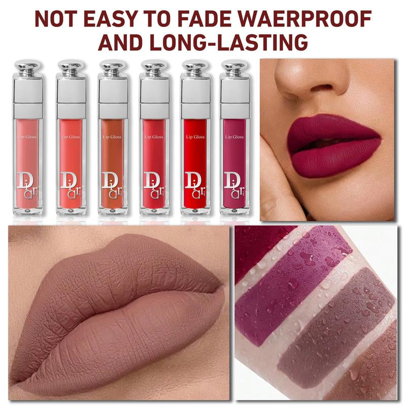 Kiss Someone 6-Piece Lip Gloss Set - Pink Tea, Pomegranate Red, Peachy Pink, Tomato Red, Purple