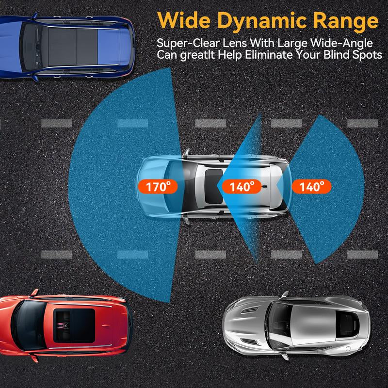 1080P Dual Dash Cam (Front & Rear) Video Recorder with Night Vision