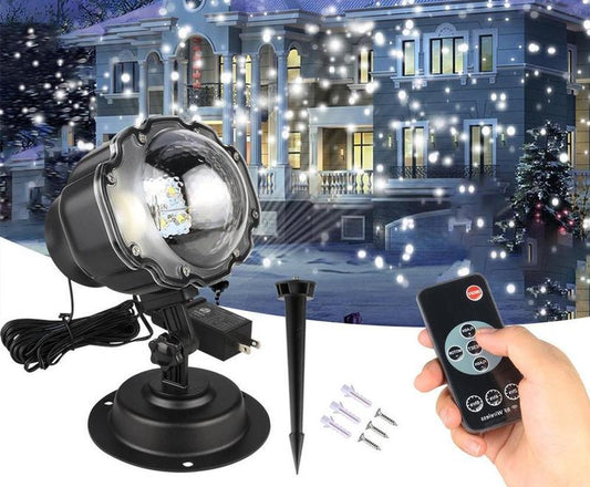 LED Christmas Snow Light Projector