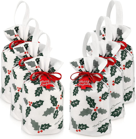 Gift Bag with Drawstring for Christmas (Pack of 6)