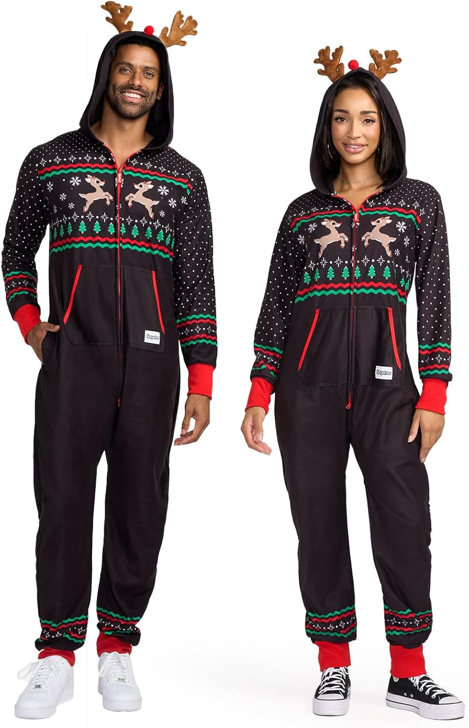 Tipsy Elves Christmas Onesies for Adults and they have POCKETS