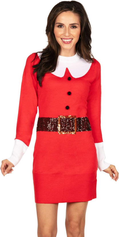 Tipsy Elves Women's Holiday Sweater Dress