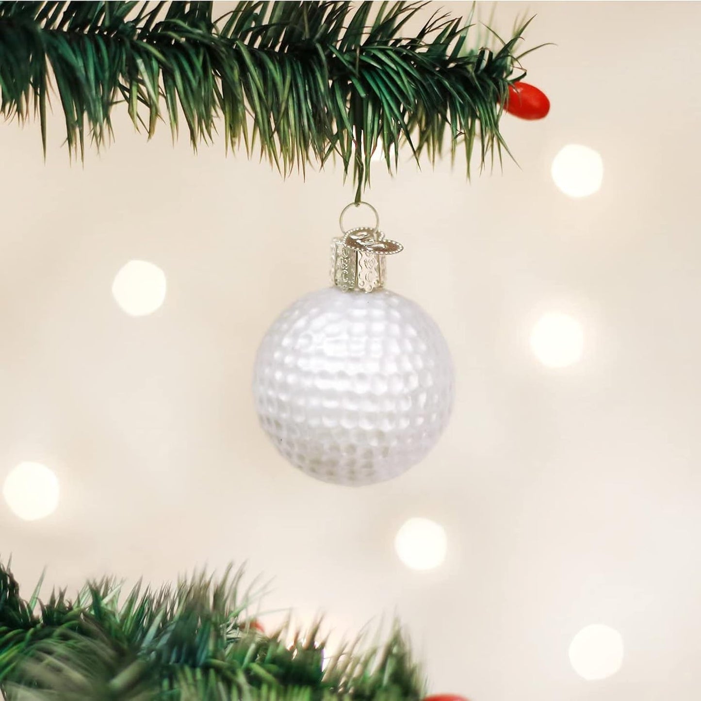 Golf Ball Glass Blown Ornament