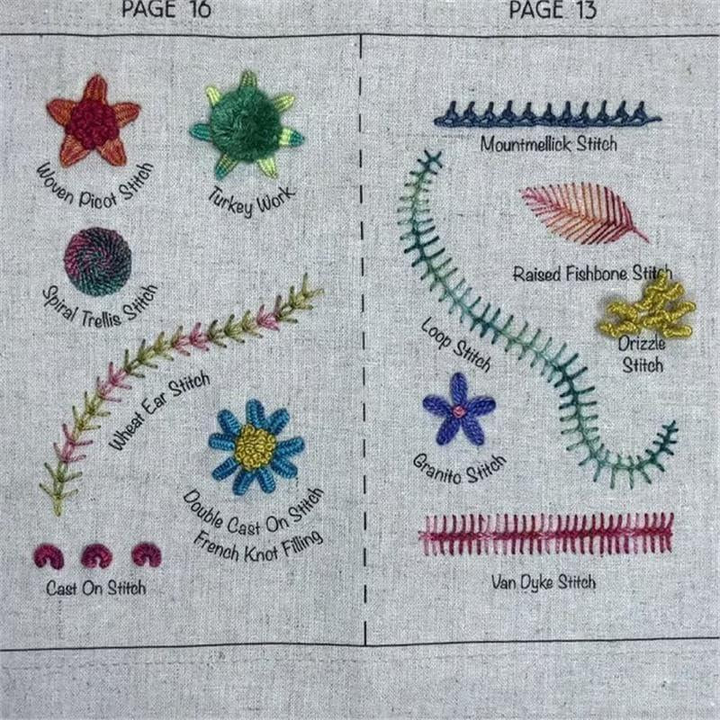 86-Piece Portable Sewing & Embroidery Kit with Stitch Book