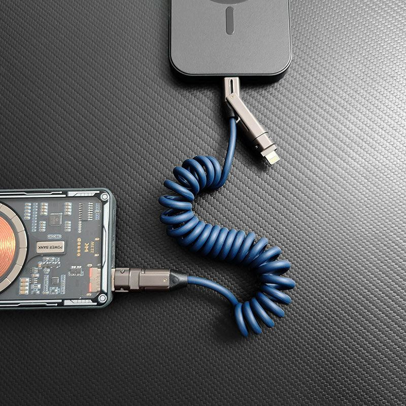 "Full-Equipped Chubby" 6-In-1 240W Fast Charging Spring Cable
