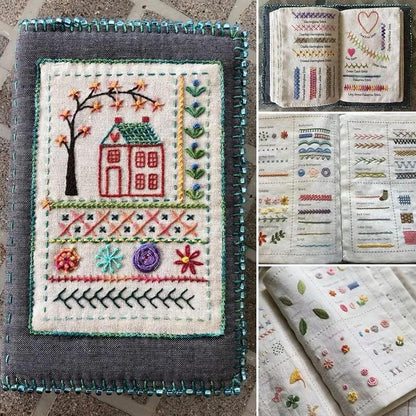 86-Piece Portable Sewing & Embroidery Kit with Stitch Book