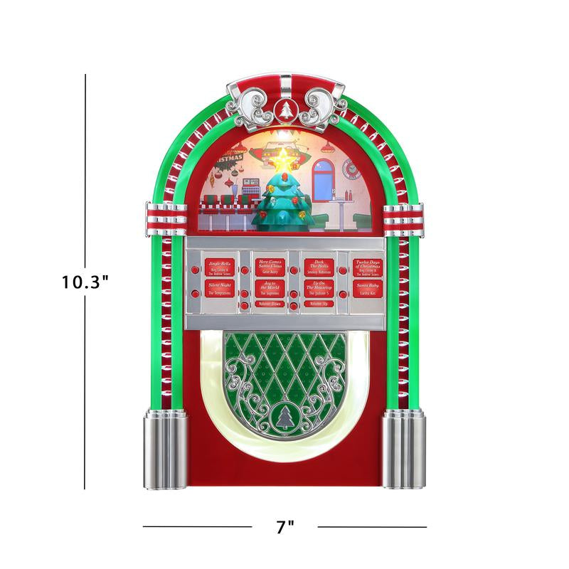 10 In. Retro Rock-O-Rama Jukebox - Red