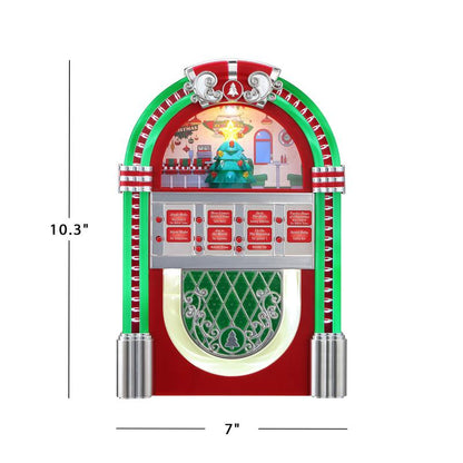 10 In. Retro Rock-O-Rama Jukebox - Red