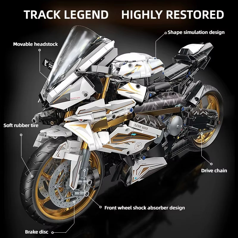 Alloy Motorcycle Desktop 2045PCS 1:5 Scale, Build Racing Dream Bike