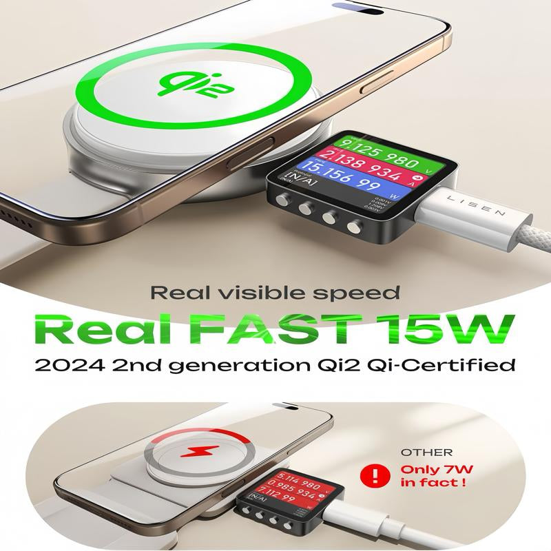 **LISEN 25W 3-in-1 Qi2 Magsafe Charger for iPhone, Apple Watch & AirPods**