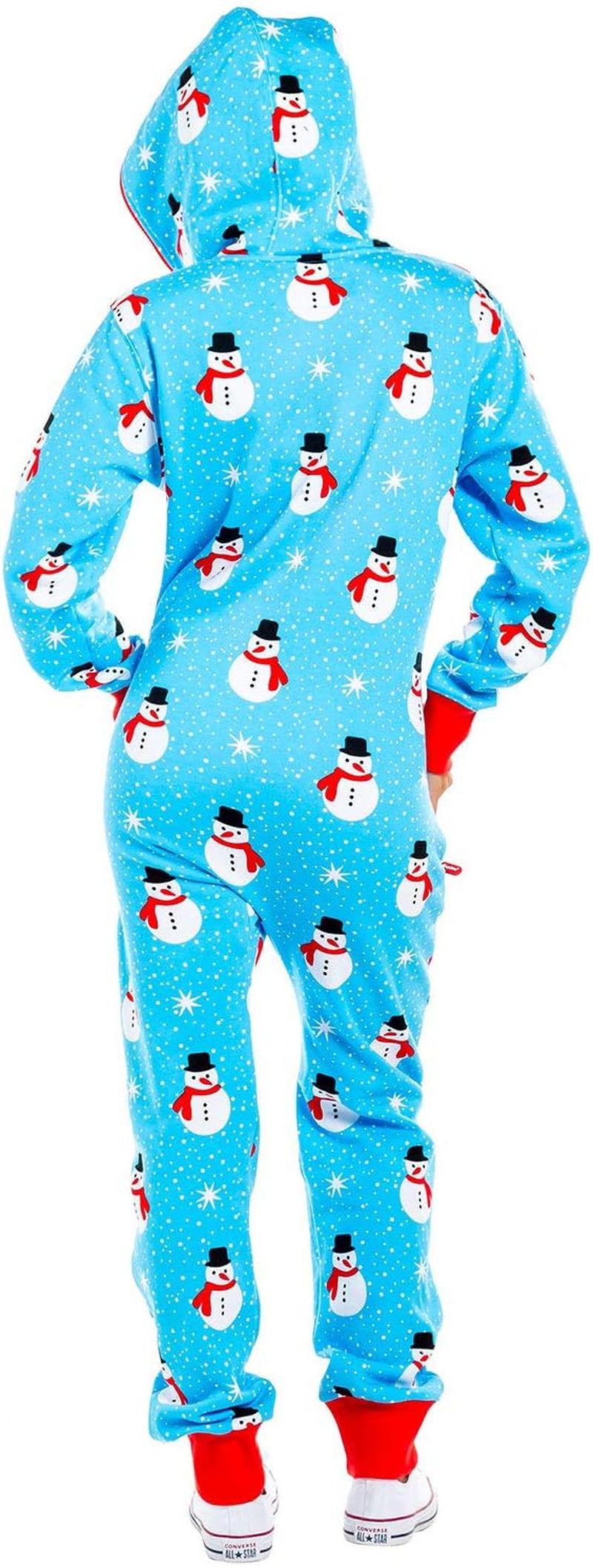 Christmas Onesies for Adults - Comfy Unisex Matching Holiday Jumpsuits with Convenient Pockets