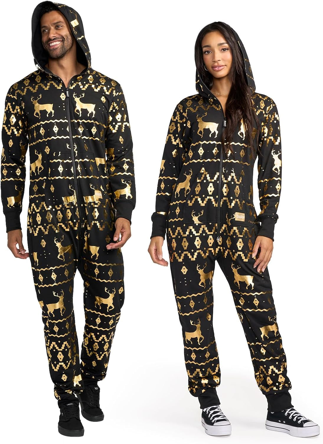 Tipsy Elves Christmas Onesies for Adults and they have POCKETS