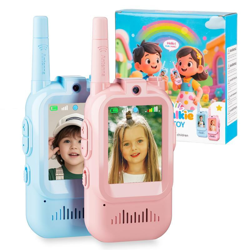 Kids Video Walkie Talkies Toys - 2 Pack with Long Range Communication & Built-In Camera for Boys and Girls, Perfect for Outdoor Play, Ages 3-12 Kids Long Range Walkie Talkies