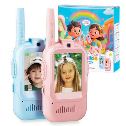 Kids Video Walkie Talkies Toys - 2 Pack with Long Range Communication & Built-In Camera for Boys and Girls, Perfect for Outdoor Play, Ages 3-12 Kids Long Range Walkie Talkies