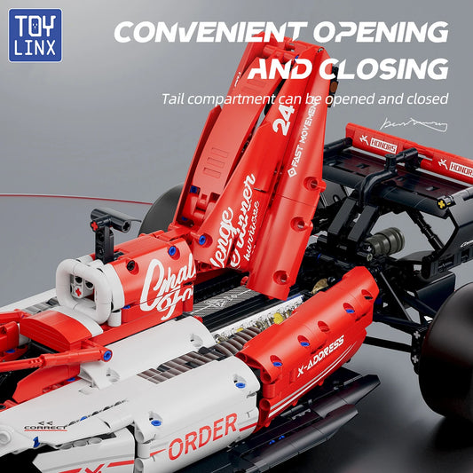 1:8 F1 Race Cars 1770PCS Building Sets MOC Building Blocks Car Cool Collectible Model Car Kits Toy Christmas Festive Gift Giving