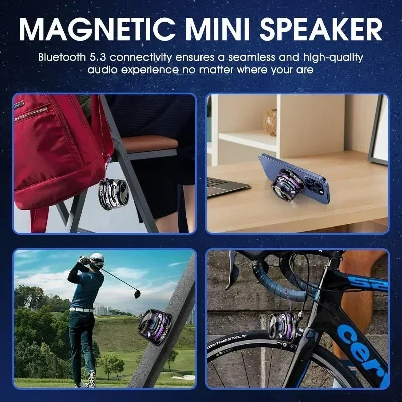 Bluetooth Magnetic Portable Speaker wiht RGB Lighting