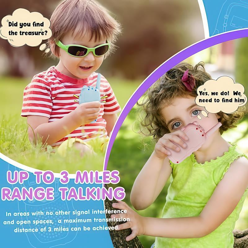 Kids Video Walkie Talkies Toys - 2 Pack with Long Range Communication & Built-In Camera for Boys and Girls, Perfect for Outdoor Play, Ages 3-12 Kids Long Range Walkie Talkies