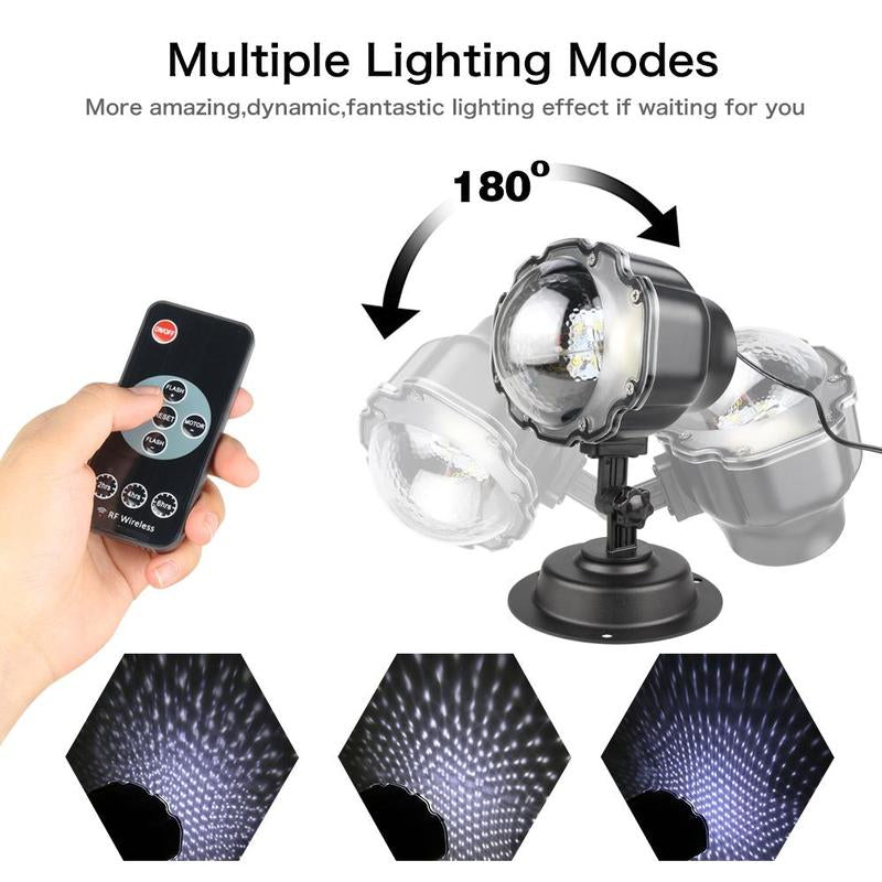LED Christmas Snow Light Projector