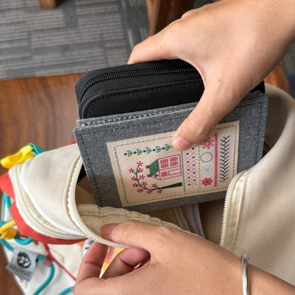 86-Piece Portable Sewing & Embroidery Kit with Stitch Book