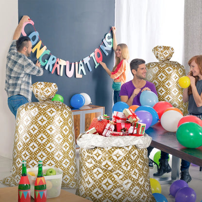 Christmas Gift Bags Extra Large Santa Sacks with Drawstring 36" X 56" 3Pcs