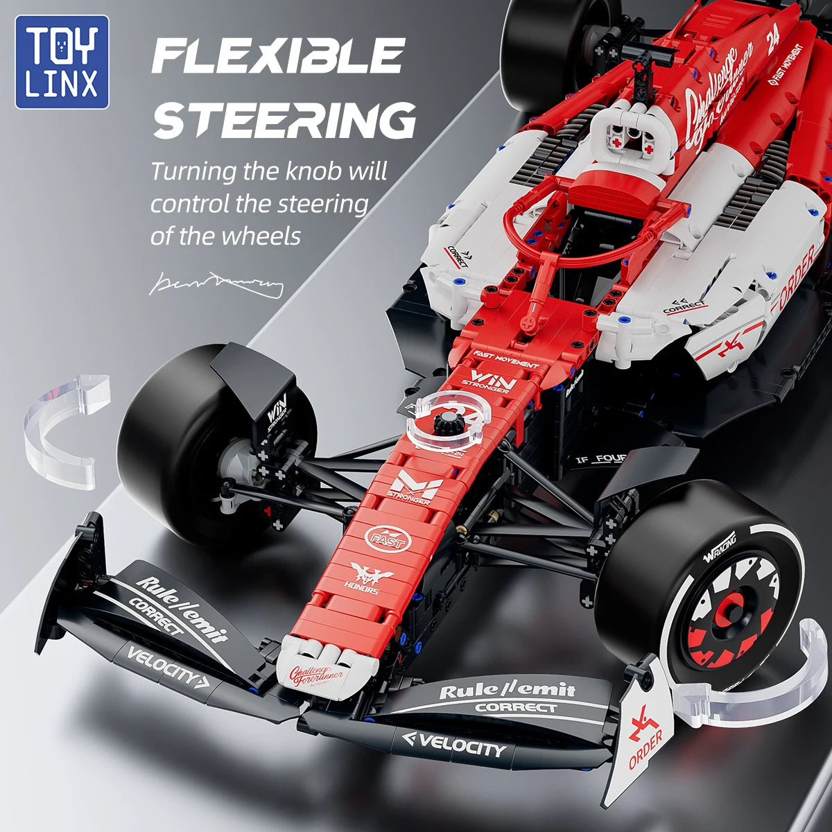 1:8 F1 Race Cars 1770PCS Building Sets MOC Building Blocks Car Cool Collectible Model Car Kits Toy Christmas Festive Gift Giving
