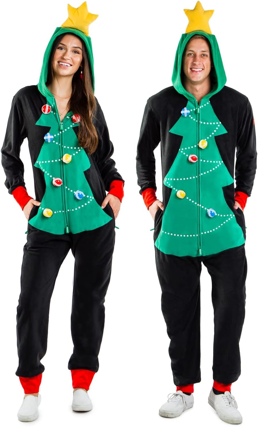 Tipsy Elves Christmas Onesies for Adults and they have POCKETS