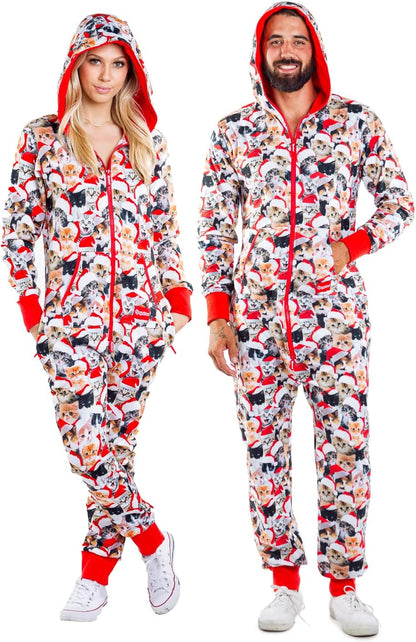 Tipsy Elves Christmas Onesies for Adults and they have POCKETS