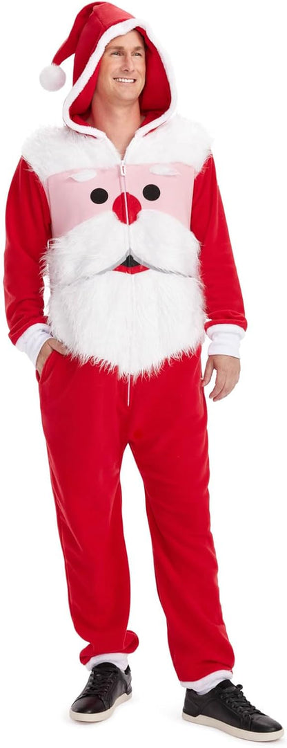 Christmas Onesies for Adults - Comfy Unisex Matching Holiday Jumpsuits with Convenient Pockets