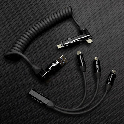"Full-Equipped Chubby" 6-In-1 240W Fast Charging Spring Cable