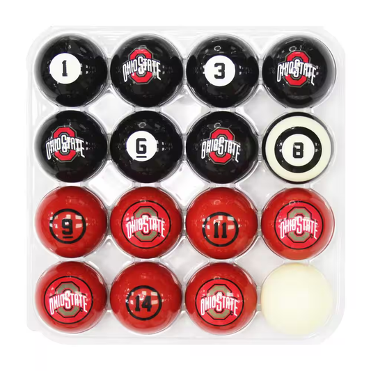 Ohio State Billiard Balls with Numbers