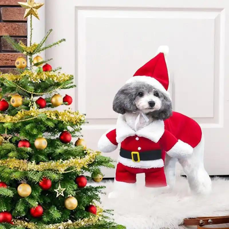 Santa Claus pet costume for dogs and cats - Christmas holiday outfit